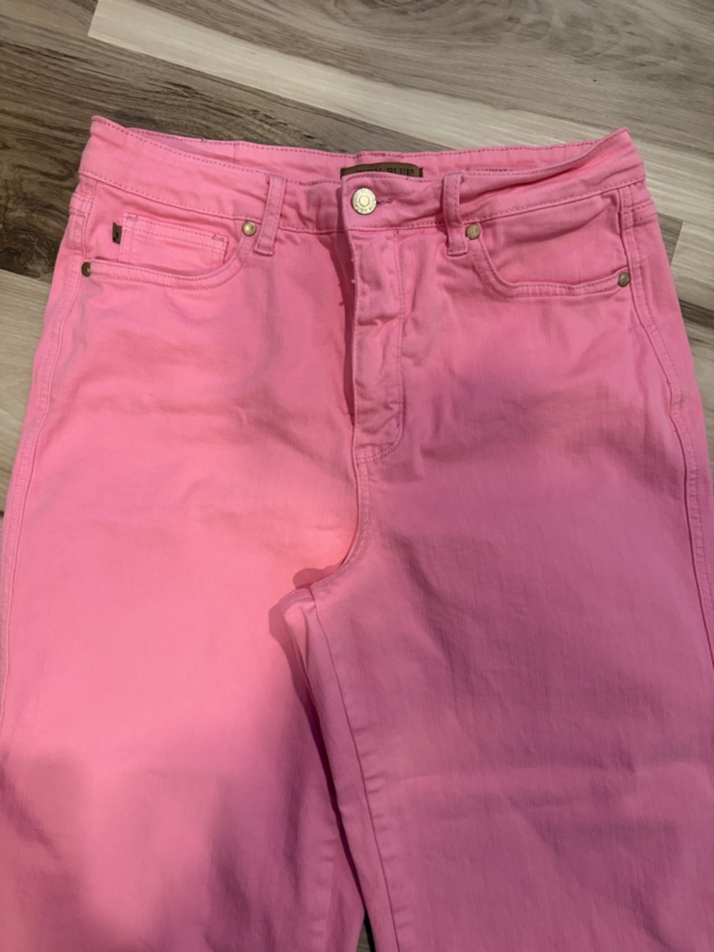 Judy Blue Pink Ankle Crop Jeans 13/31 - Picture 2 of 4